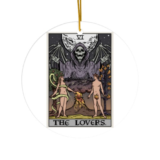 The Tarot Card Halloween Grim Reaper Gothic Horror Ceramic Ornaments