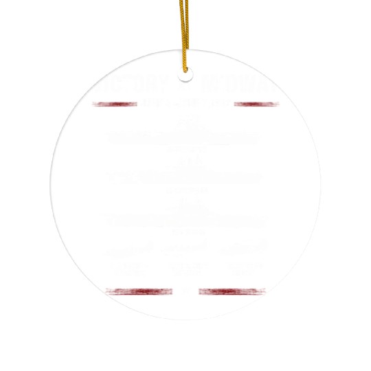 Victory At Midway Battel World War 2 Ceramic Ornaments