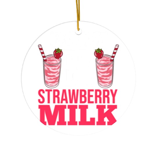Strawberry Milk Shake Korean Vegan Japanese Ceramic Ornaments