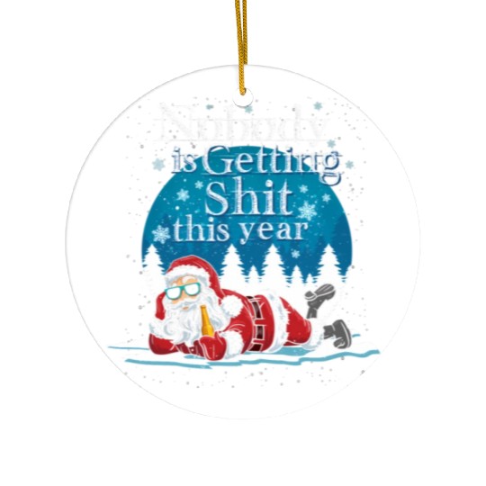 Santa 2020 Claus Ugly Bad Santa Ceramic Ornaments