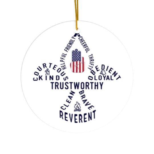 Scouting Law Us American Flag Scouting Law Ceramic Ornaments