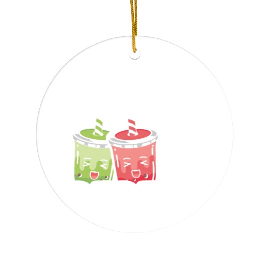 Eat Sleep Boba Tea Repeat Bubble Tea Lover Drinker Ceramic Ornaments