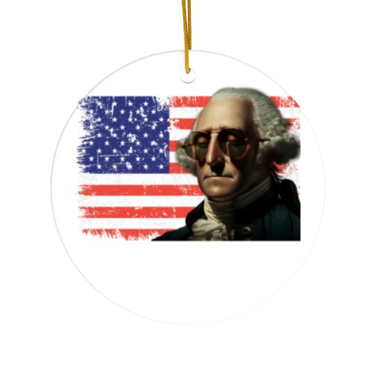 Merica George Washington Independence Day USA Ceramic Ornaments