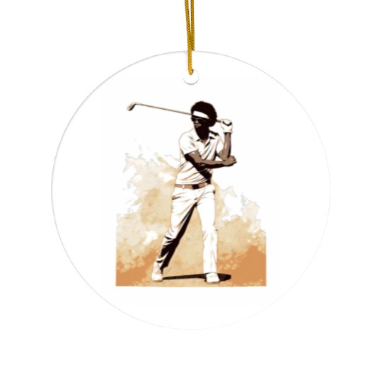 Golfer Afro Man Golf Player African American Ceramic Ornaments