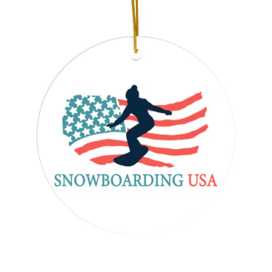 Snowboarding Player Snowboarding Usa Team Coach Ceramic Ornaments
