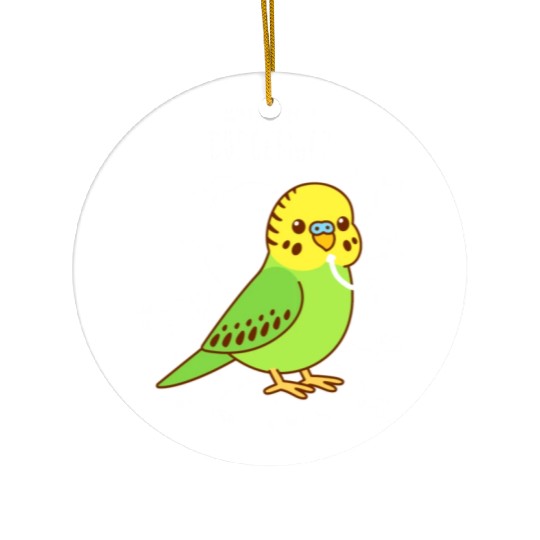 Green Budgie Anatomy Ceramic Ornaments