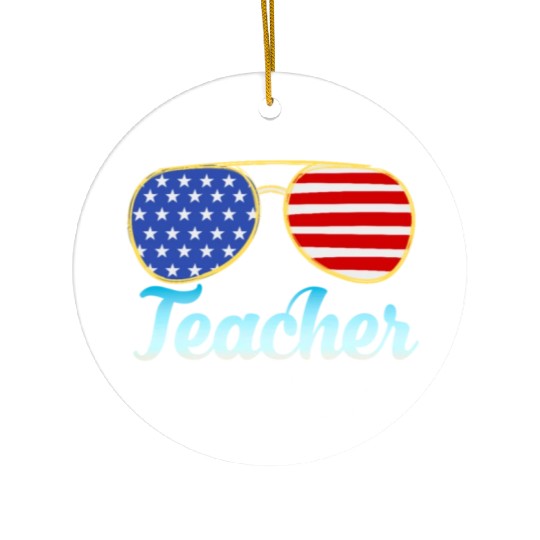 4th grade teacher off duty Ceramic Ornaments