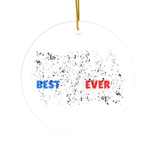 Father's day Best dad ever with US american Ceramic Ornaments