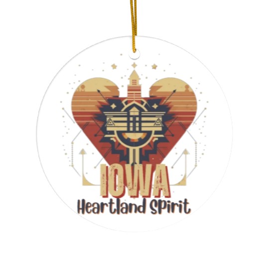 IOWA Heartland Spirit Ceramic Ornaments