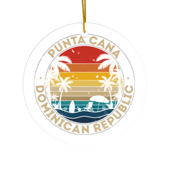 Punta Cana Dominican Republic Reminder Ceramic Ornaments