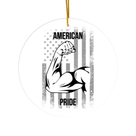AMERICAN PRIDE,GYM,FITNESS Ceramic Ornaments