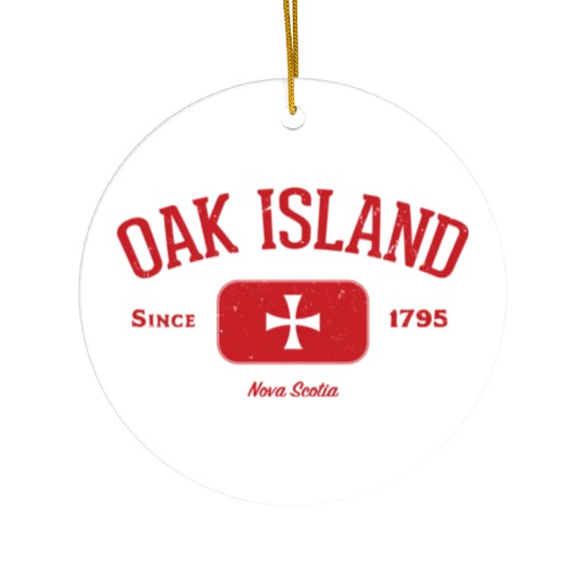 Oak Island Knights Templar Cross Ceramic Ornaments