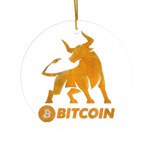 BITCOIN Coin In A Bullish Bullrun Crypto Coin Ceramic Ornaments