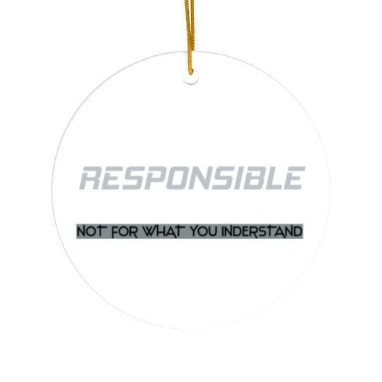 Responsible Graphic Novelty Sarcastic Funny DARK Ceramic Ornaments
