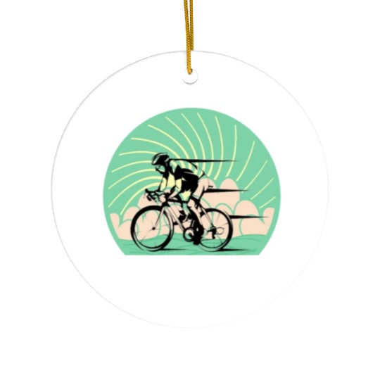 Father s day cycling Ceramic Ornaments
