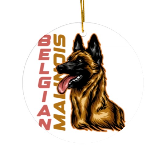 Belgian Malinois Ceramic Ornaments