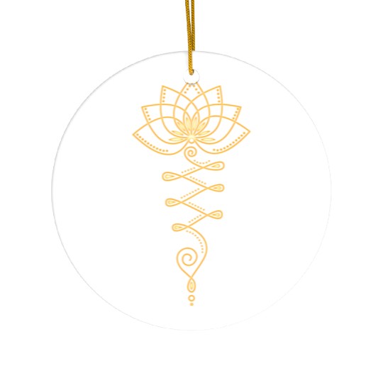 Lotus Unalome Yoga Meditation Zen Buddhism Ceramic Ornaments