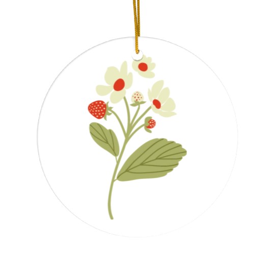 Strawberry Berry Ceramic Ornaments