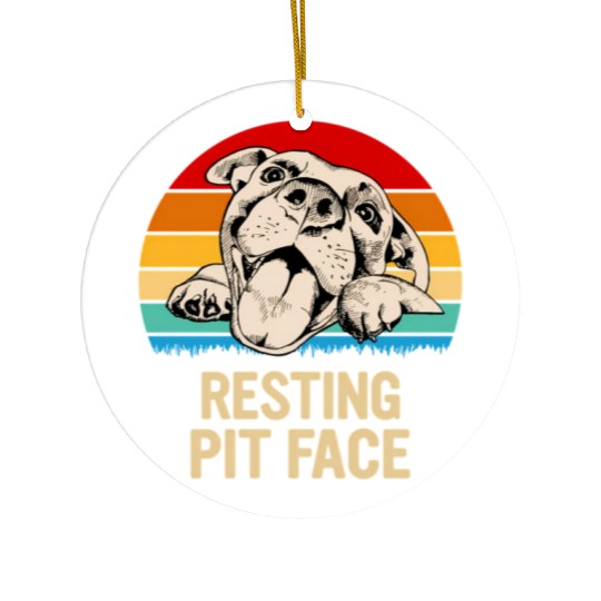 Resting Pit Face Ceramic Ornaments