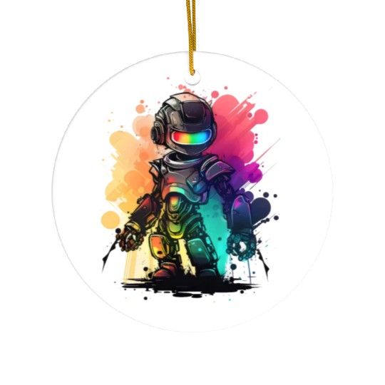 Retro Robot Cute Robotic Engineer Technology Ceramic Ornaments