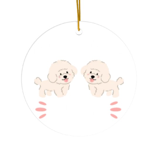Best Friends For Life, Bichon Frise Ceramic Ornaments