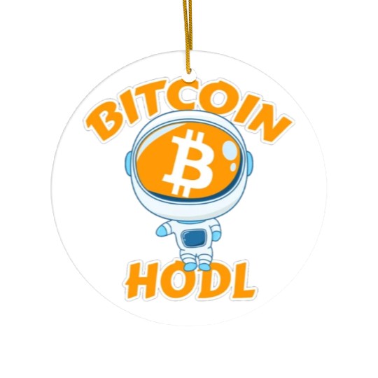 Bitcoin Coin-Crypto Astronaut-HODL Ceramic Ornaments