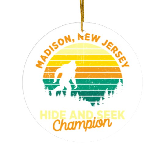 Madison New Jersey Big Foot Ceramic Ornaments