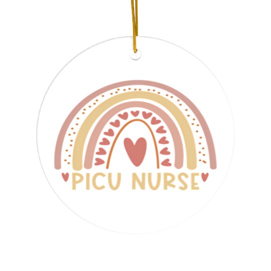 Picu Nurse Boho Rainbow Nursing Student Ceramic Ornaments