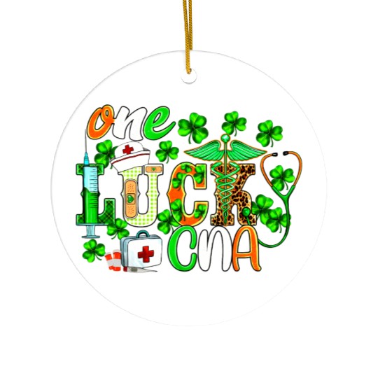 St Patrick'S Day One Lucky Cna Leopard Ceramic Ornaments