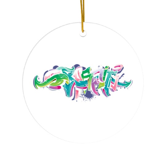 Graffiti Street Graffiti Tag Urban Graffitis Rap Ceramic Ornaments