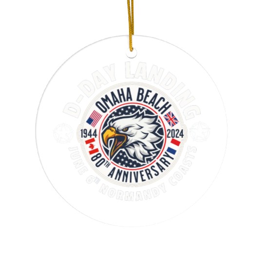 Omaha beach 80th anniversary Ceramic Ornaments