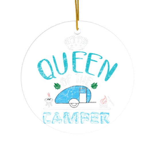 Queen Of The Camper Camg Ceramic Ornaments