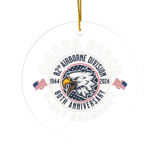 Omaha Beach airborne division 80th anniversary Ceramic Ornaments