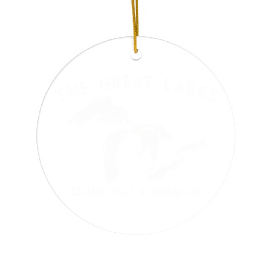 Great Lakes Shark Free And Unsalted Ceramic Ornaments