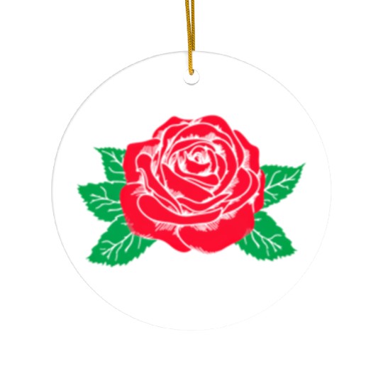 Red Rose Flower Aesthetic Soft Grunge Punk E Ceramic Ornaments