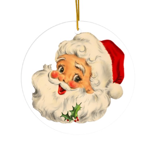 Santa Face Santa Ceramic Ornaments
