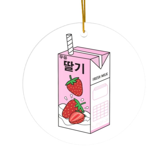 K Pop Strawberry Milk Drink Korea Kpop Korean Ceramic Ornaments