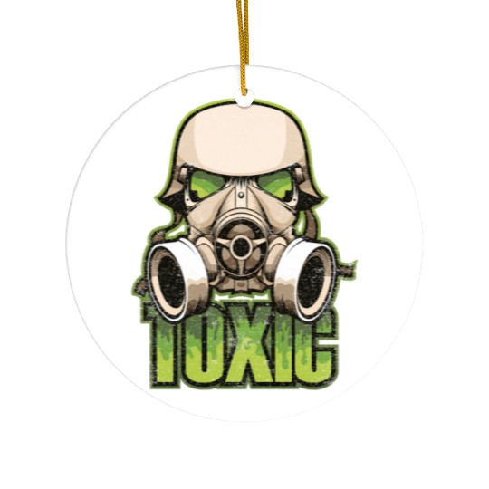Toxic Green Military And Safety Gas Ceramic Ornaments