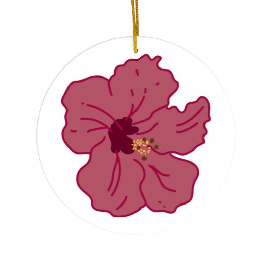 Hibiscus Flower Ceramic Ornaments