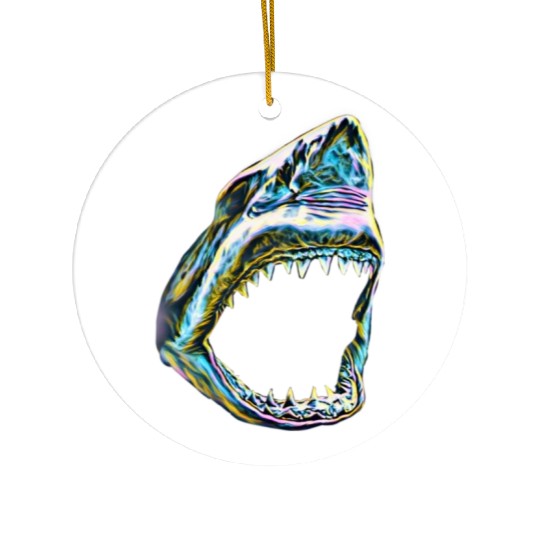 Great White Shark Motif Sharks Ceramic Ornaments