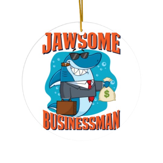 Jawsome Businessman Shark | Funny Business Shark Ceramic Ornaments