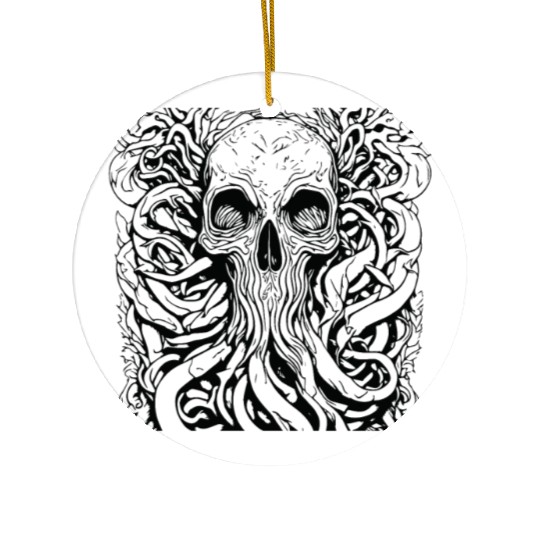skull octopus rock and roll Ceramic Ornaments