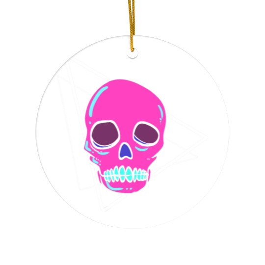 Dead Inside Skull Artist Gift Ceramic Ornaments