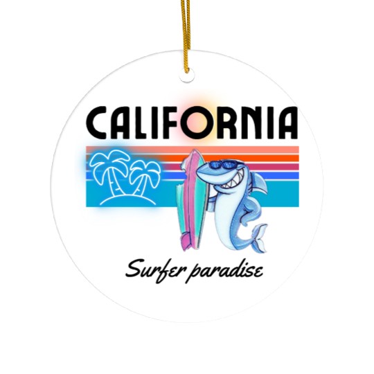 California surf Ceramic Ornaments