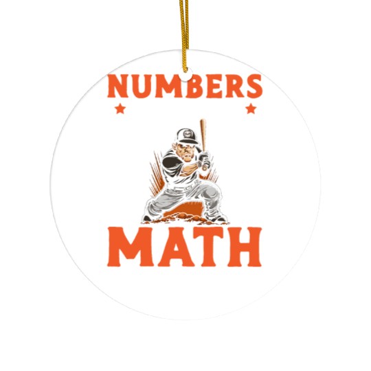 Baseball Math Lover Mathematician Baseball Player Ceramic Ornaments