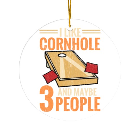 Funny Corn Hole Ceramic Ornaments