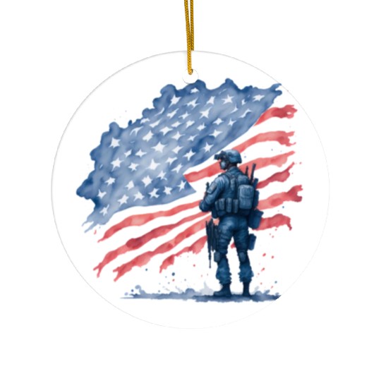 Stars And Stripes Ceramic Ornaments