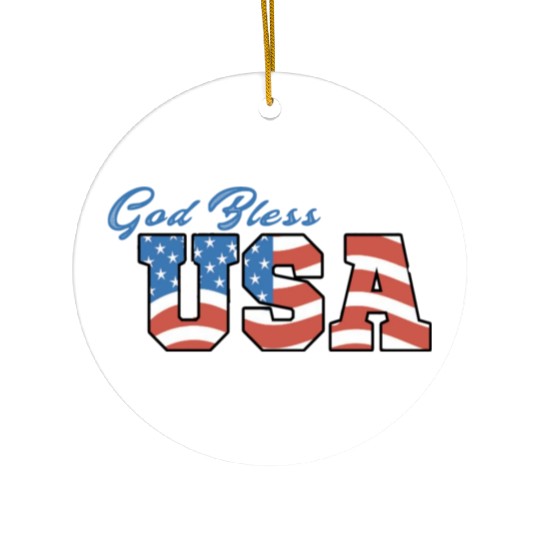 God Bless America Ceramic Ornaments