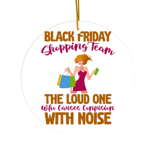 Black Friday Shopping Team 4 Ceramic Ornaments
