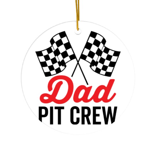 Dad Pit Crew for Racing Party Costume Ceramic Ornaments